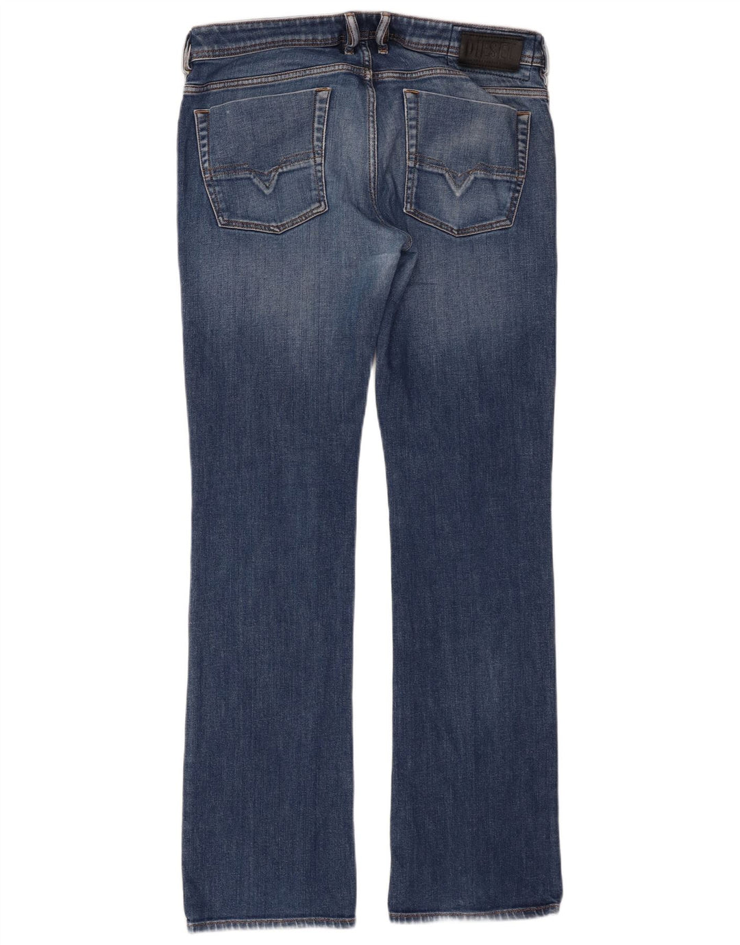 Diesel Mens Bootcut Jeans W34 L34 Blue Cotton
