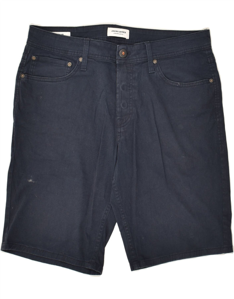 JACK & JONES Mens Regular Fit Denim Shorts Medium W32 Navy Blue Cotton | Vintage Jack & Jones | Thrift | Second-Hand Jack & Jones | Used Clothing | Messina Hembry 