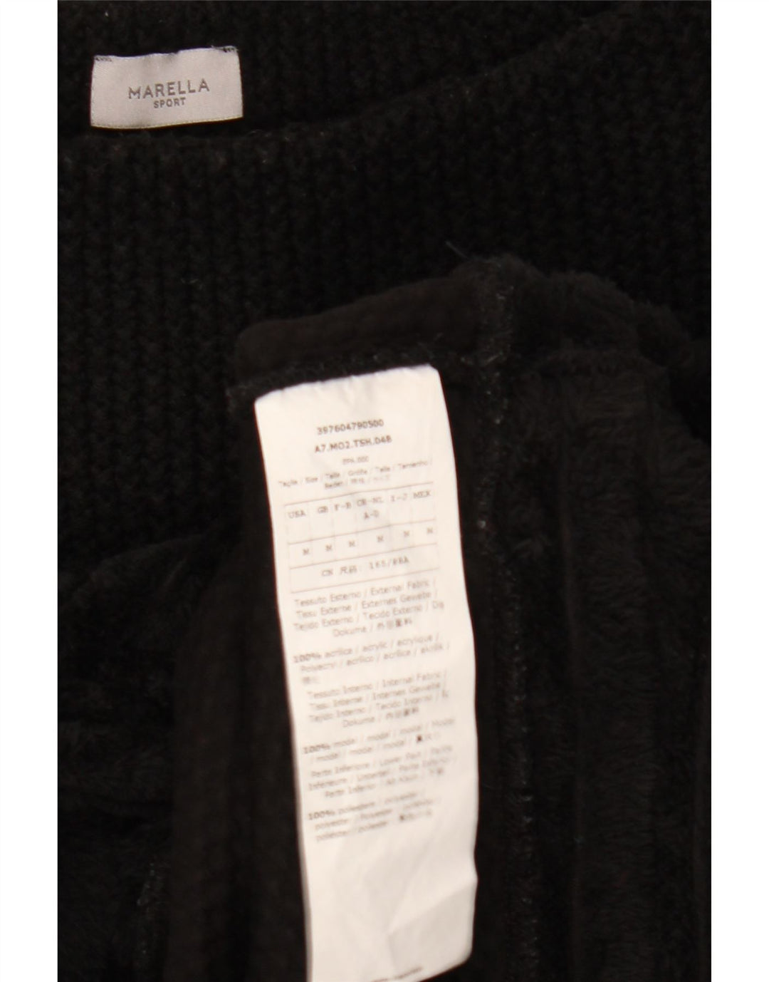 Marella Womens Boat Neck Jumper Sweater UK 14 Medium Black Acrylic