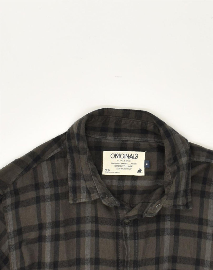 JACK & JONES Mens Shirt Small Grey Check | Vintage Jack & Jones | Thrift | Second-Hand Jack & Jones | Used Clothing | Messina Hembry 