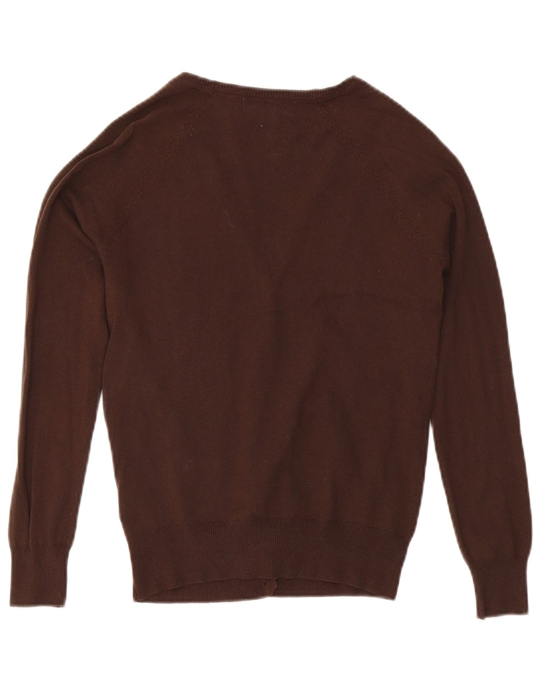 Zara Womens Cardigan Sweater UK 12 Medium Brown Cotton