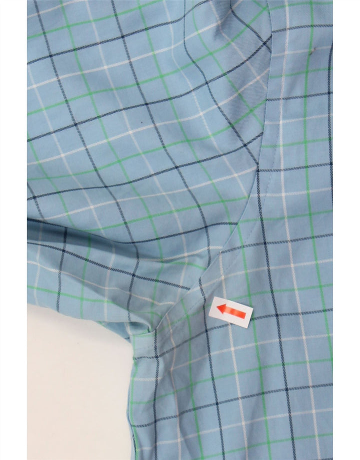 L.L.BEAN Mens Slightly Fitted Shirt XL Blue Check Cotton Vintage L.L.Bean and Second-Hand L.L.Bean from Messina Hembry 