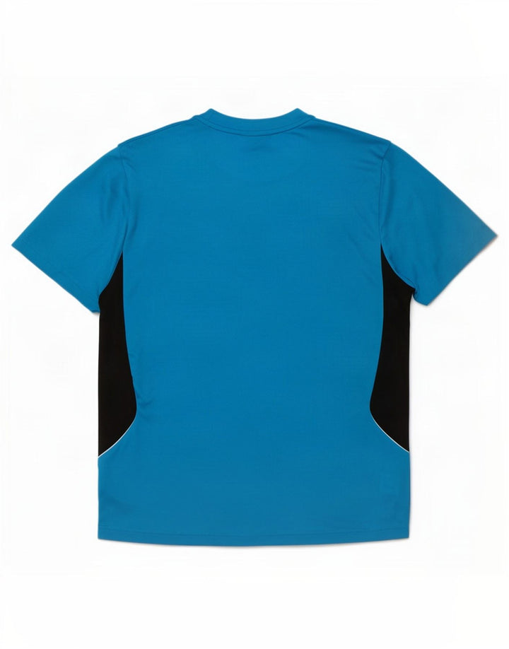 Adidas Mens Climalite T-Shirt Top Large Blue Colourblock Polyester