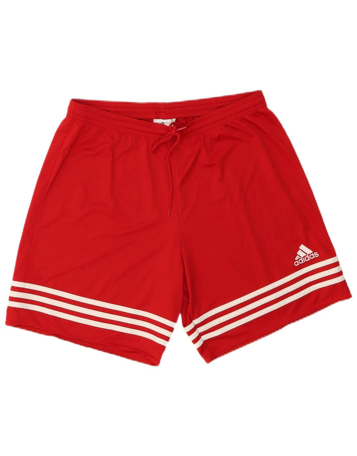 Adidas Mens Climalite Sport Shorts Large  Red Polyester