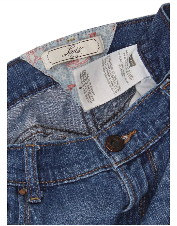 LEVI'S Womens Capri Jeans US 8 Medium W30 L20 Blue Cotton