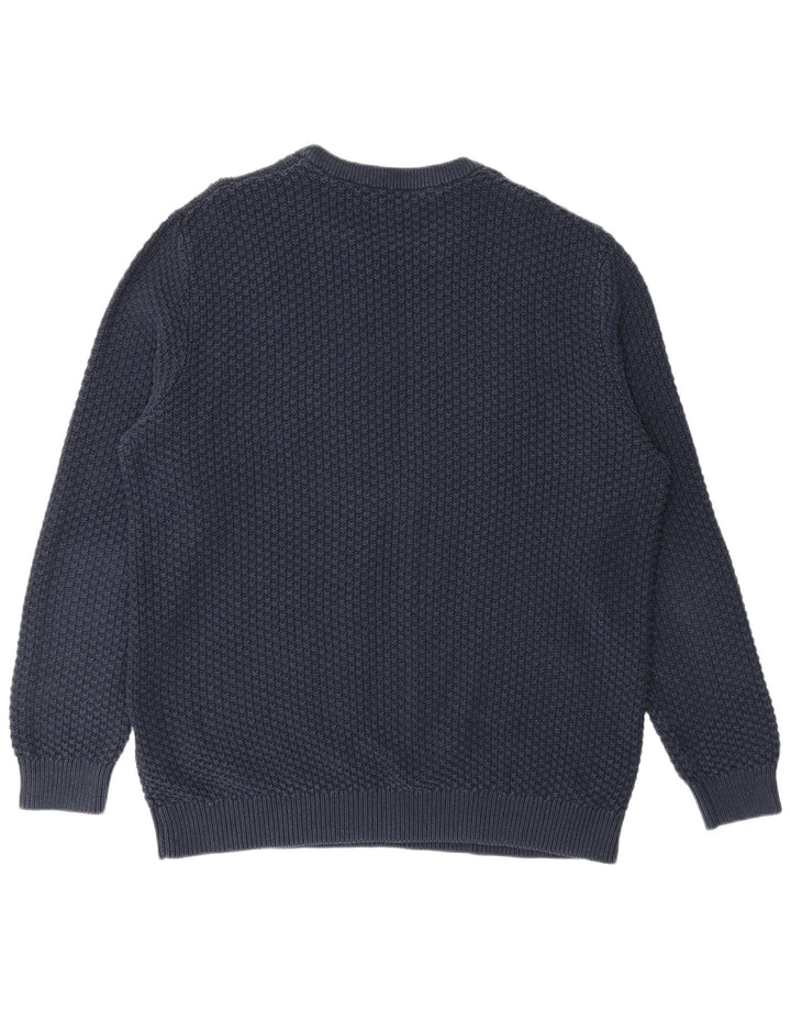 Esprit Mens Crew Neck Jumper Sweater 2XL Navy Blue Cotton