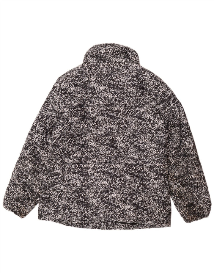 Marks & Spencer Womens Padded Jacket UK 14 Large Black Spotted Polyester