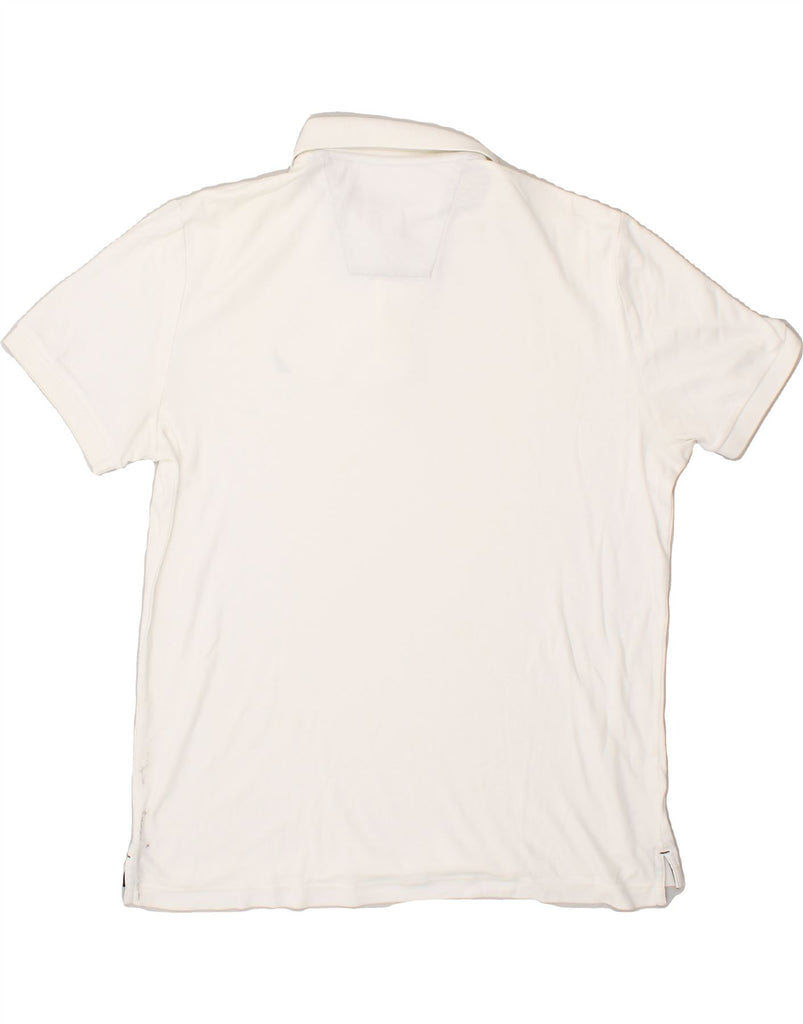 NAUTICA Mens Polo Shirt Large White Cotton | Vintage Nautica | Thrift | Second-Hand Nautica | Used Clothing | Messina Hembry 