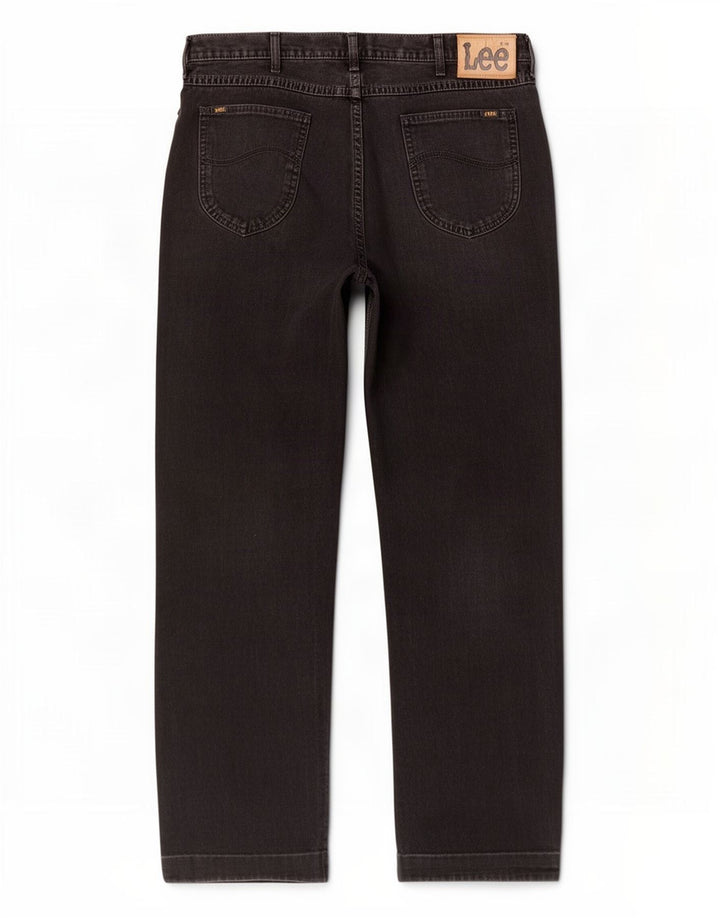 Lee Mens Straight Jeans W36 L28 Black Cotton