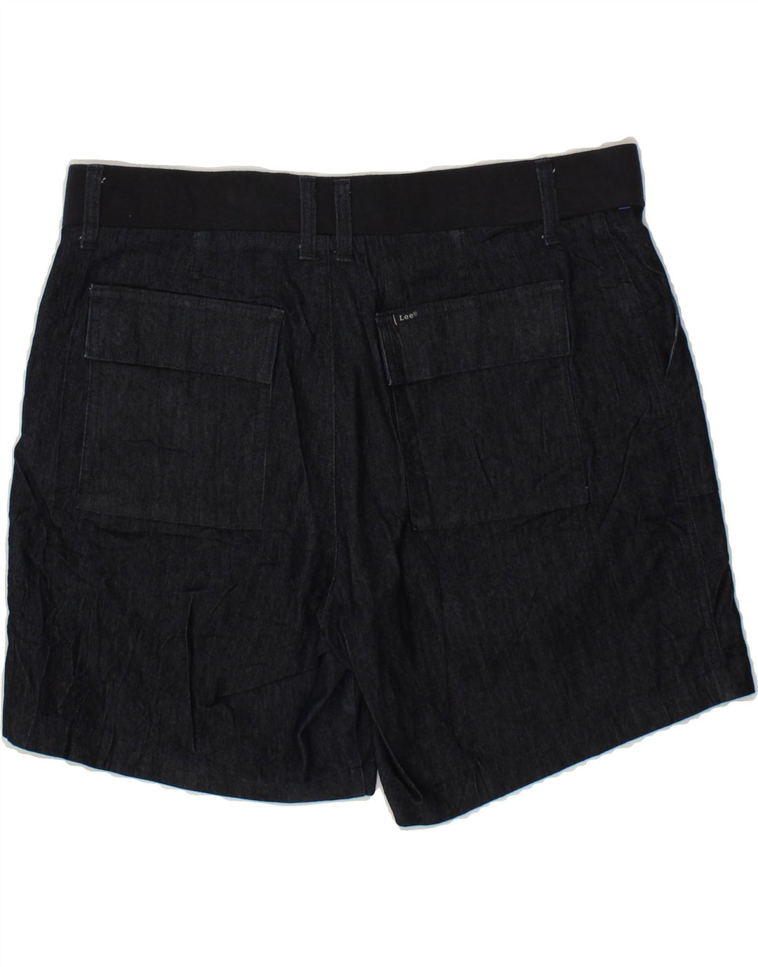 LEE Womens Mid Rise Regular Fit Denim Shorts US 12 Large W34  Navy Blue Vintage Lee and Second-Hand Lee from Messina Hembry 