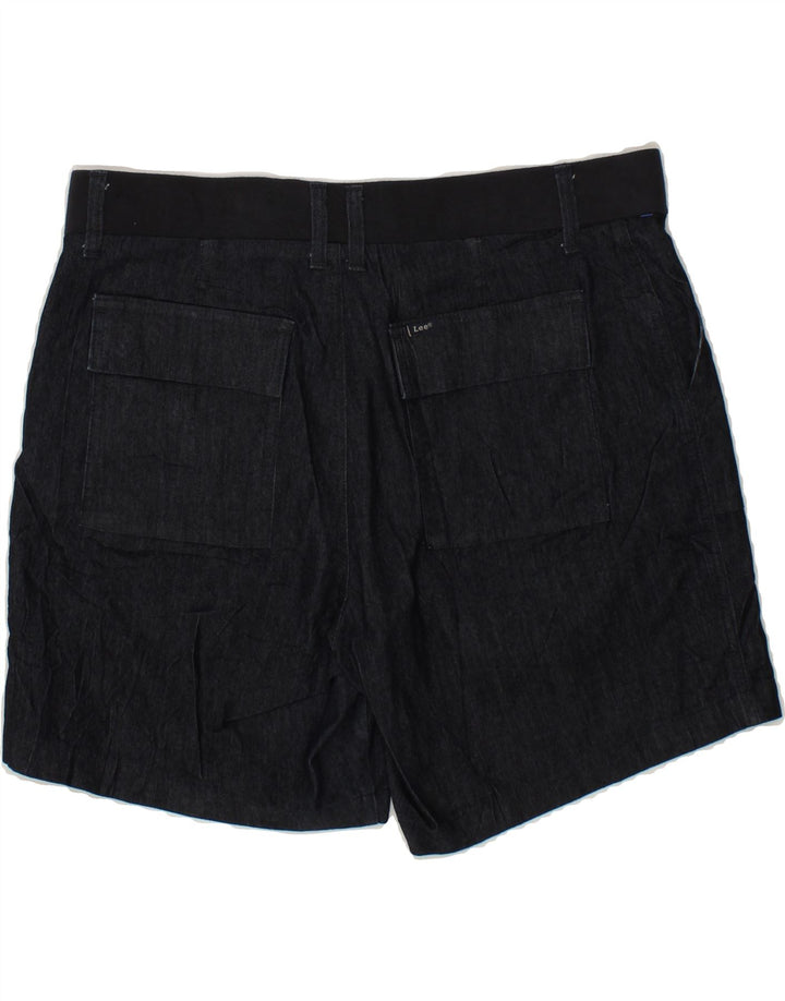 LEE Womens Mid Rise Regular Fit Denim Shorts US 12 Large W34  Navy Blue Vintage Lee and Second-Hand Lee from Messina Hembry 