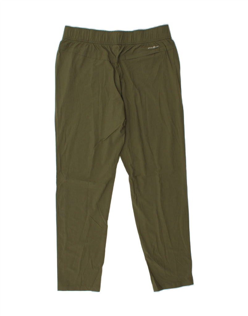 EDDIE BAUER Womens Slim Casual Trousers Small W30 L27 Khaki Polyester Vintage Eddie Bauer and Second-Hand Eddie Bauer from Messina Hembry 