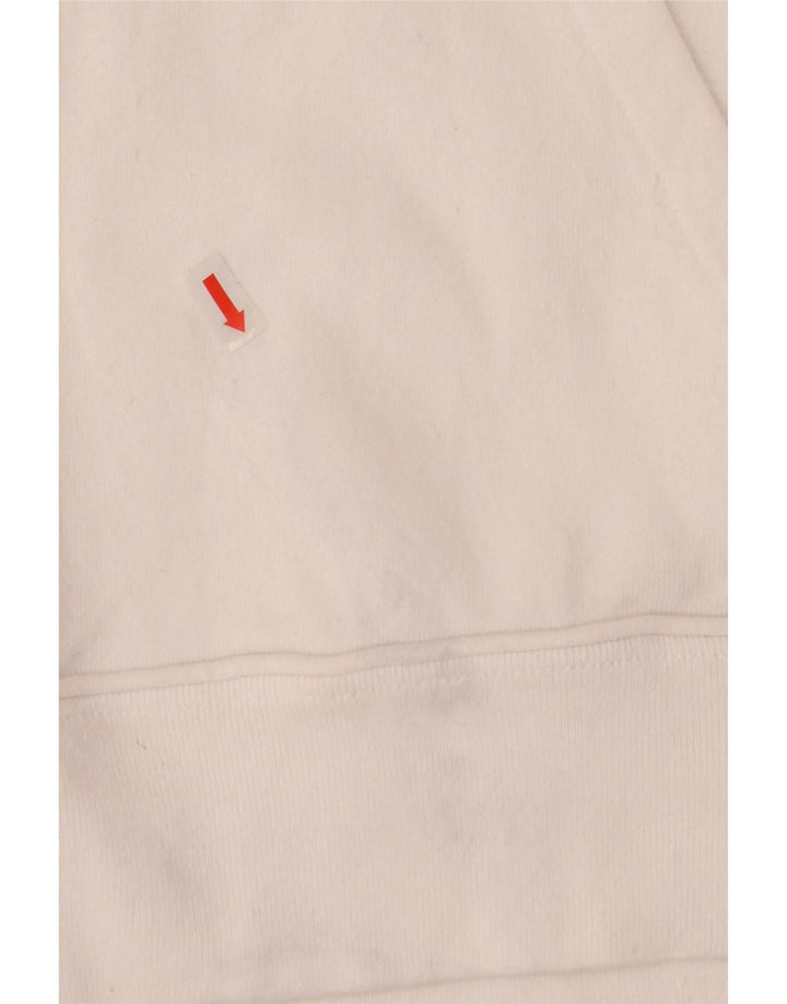 LEVI'S Mens Graphic Hoodie Jumper Medium White Cotton Vintage Levi's and Second-Hand Levi's from Messina Hembry 