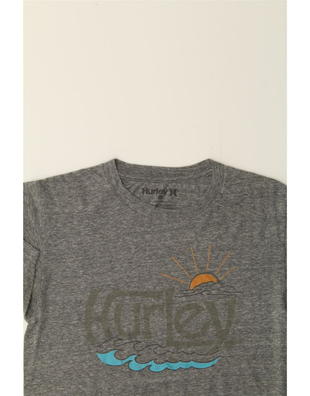 HURLEY Mens Graphic T-Shirt Top Small Grey Flecked Cotton Vintage Hurley and Second-Hand Hurley from Messina Hembry 