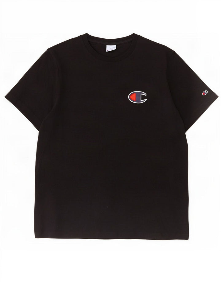 Champion Mens Graphic T-Shirt Top 2XL Black