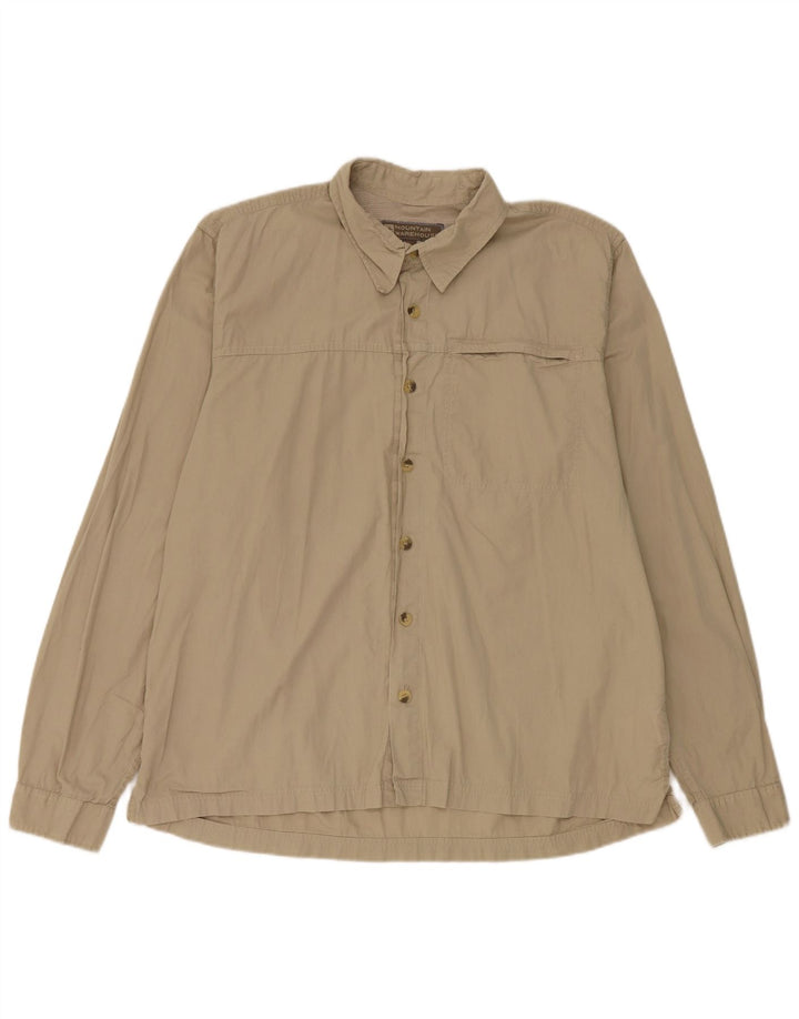 Mountain Warehouse Mens Shirt XL Beige Cotton