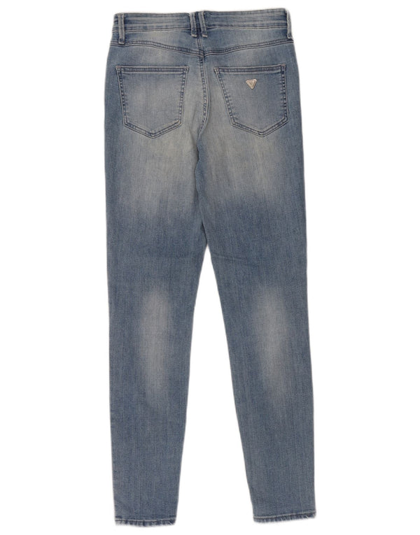 Guess Womens Skinny Jeans W28 L28 Blue Cotton