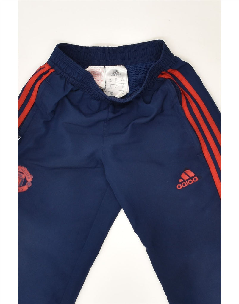 ADIDAS Boys Tracksuit Trousers Joggers 4-5 Years Navy Blue Polyester | Vintage Adidas | Thrift | Second-Hand Adidas | Used Clothing | Messina Hembry 