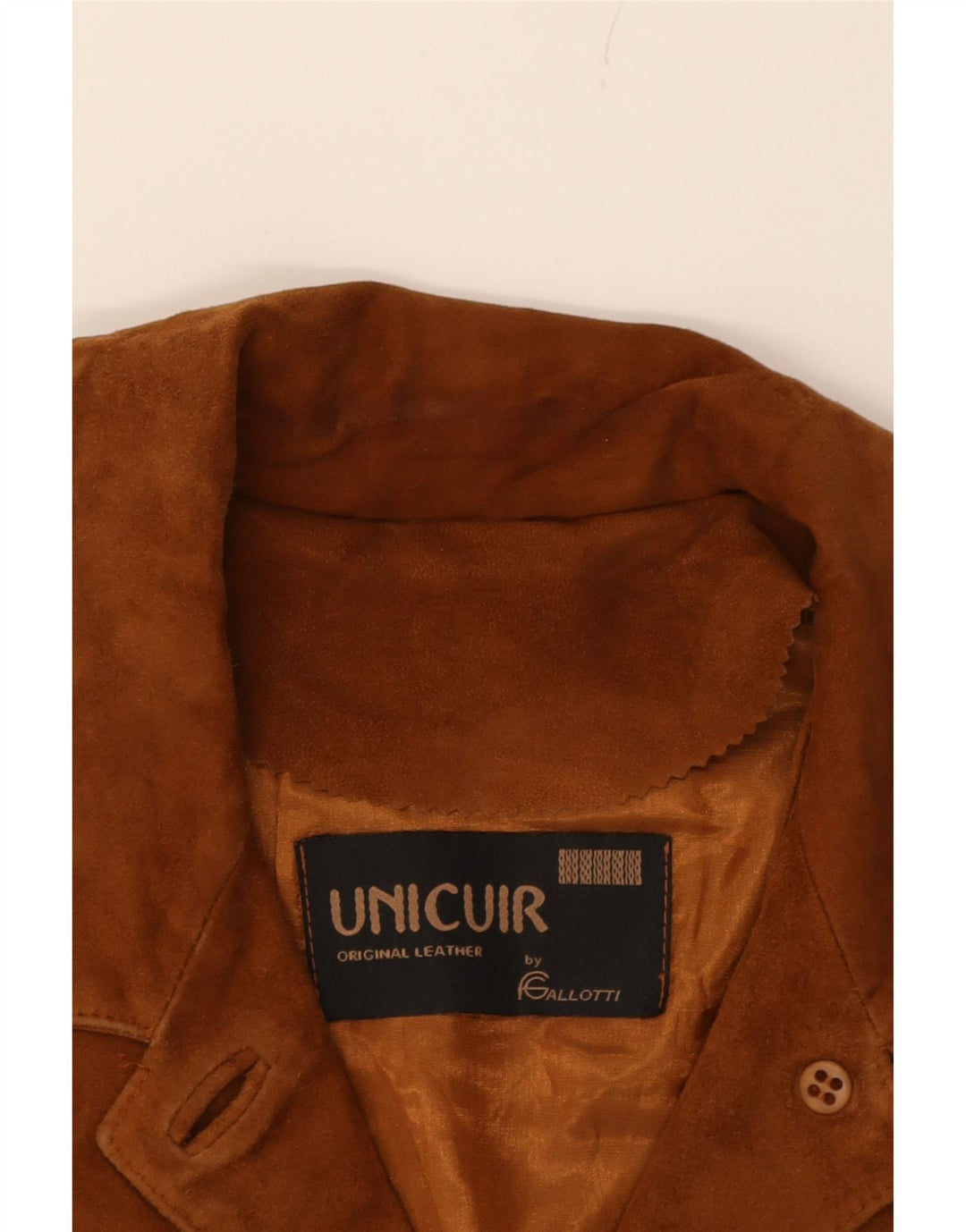GALLOTTI Womens Suede Overcoat UK 16 Large Brown Leather Classic Vintage Gallotti and Second-Hand Gallotti from Messina Hembry 
