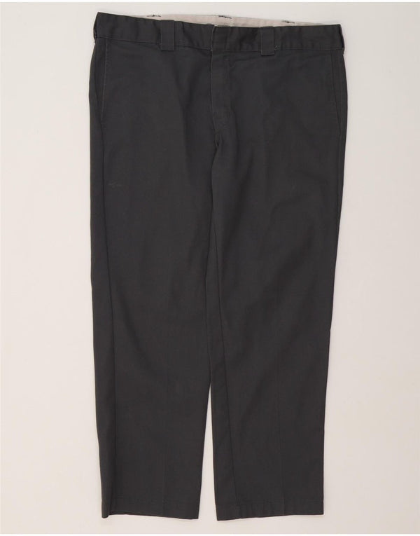 Dickies Mens Slim Straight Chino Trousers W38 L30 Grey Polyester