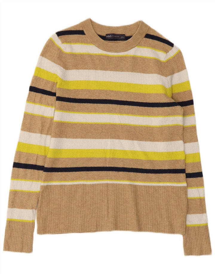 Marks & Spencer Womens Crew Neck Jumper Sweater UK 12 Medium Multicoloured