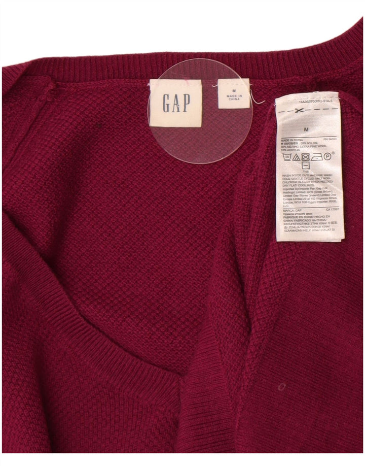 Gap Womens V-Neck Jumper Sweater UK 14 Medium Purple Nylon