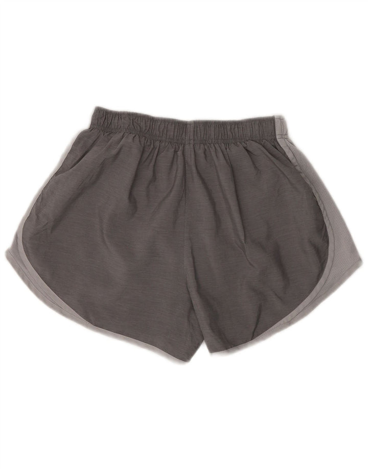 Nike Womens Sport Shorts UK 12 Medium Grey Colourblock Polyester