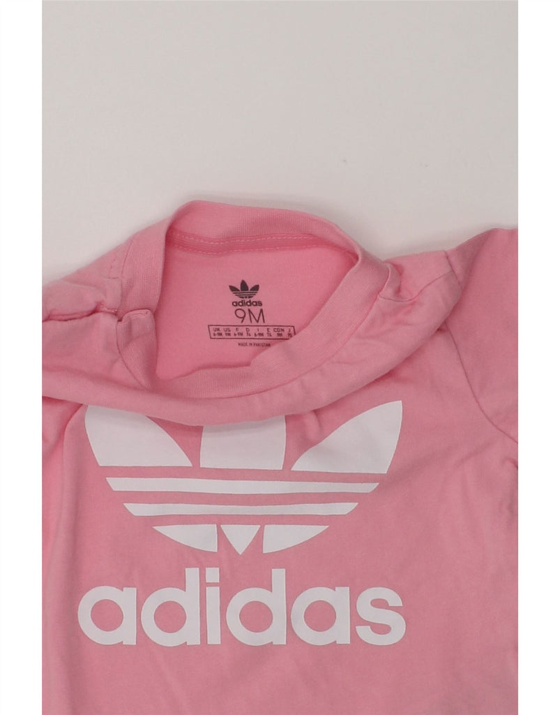 ADIDAS Baby Girls Graphic T-Shirt Top 6-9 Months Pink Cotton | Vintage Adidas | Thrift | Second-Hand Adidas | Used Clothing | Messina Hembry 