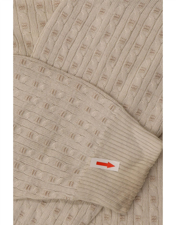 Marks & Spencer Mens Crew Neck Jumper Sweater Medium Off White Acrylic