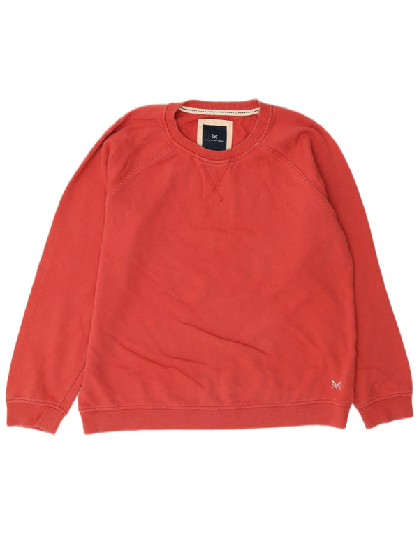 Crew Clothing Womens Sweatshirt Jumper UK 14 Large Red Cotton