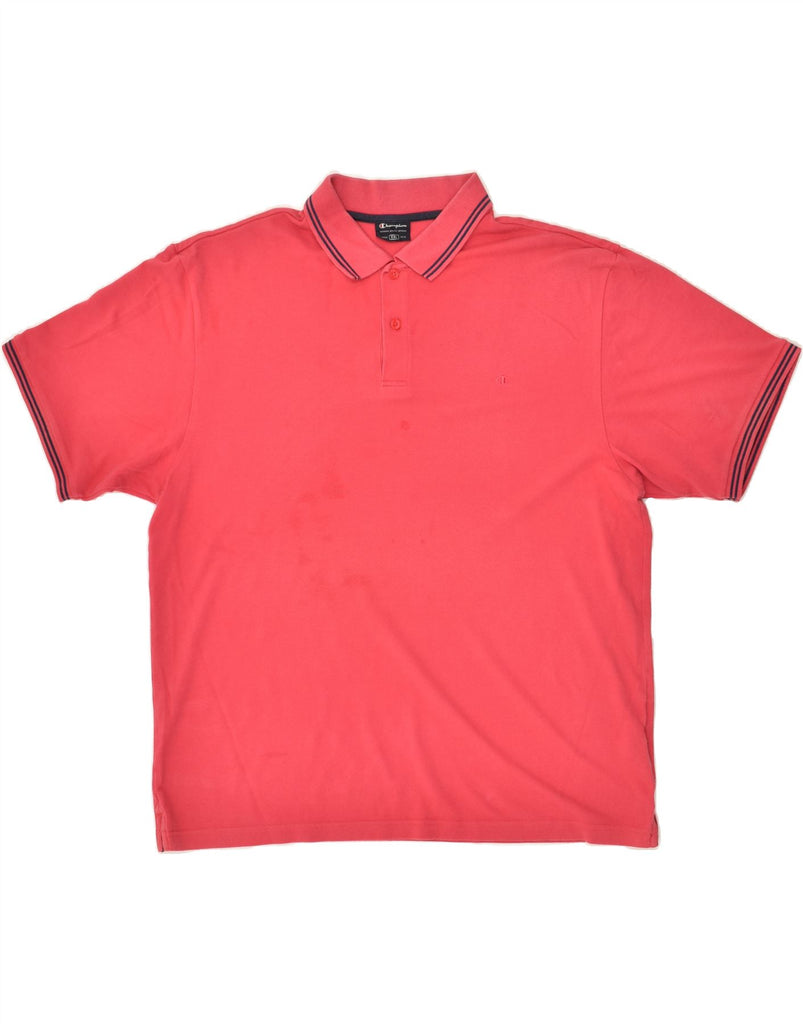 CHAMPION Mens Polo Shirt 2XL Red Cotton | Vintage Champion | Thrift | Second-Hand Champion | Used Clothing | Messina Hembry 