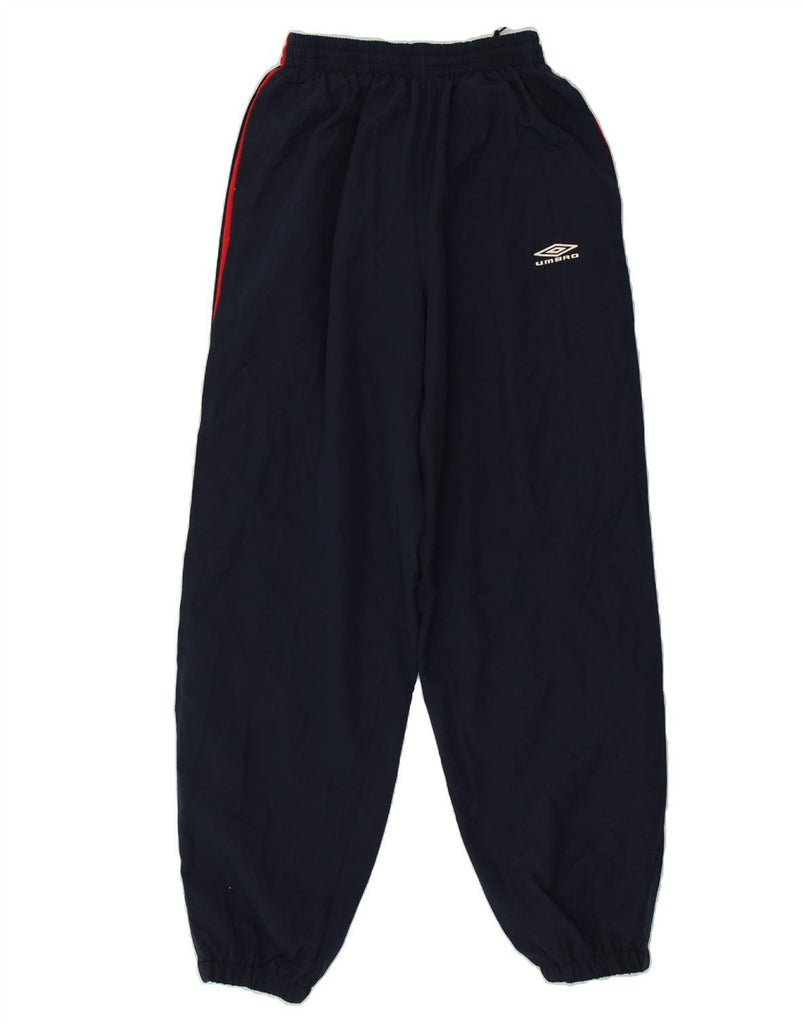 UMBRO Mens Tracksuit Trousers Joggers Small Navy Blue Polyester | Vintage Umbro | Thrift | Second-Hand Umbro | Used Clothing | Messina Hembry 