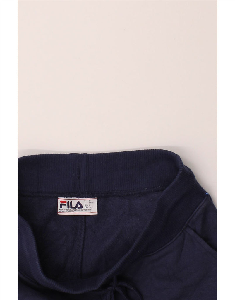 FILA Mens Tracksuit Trousers Joggers Small Navy Blue Cotton Vintage Fila and Second-Hand Fila from Messina Hembry 