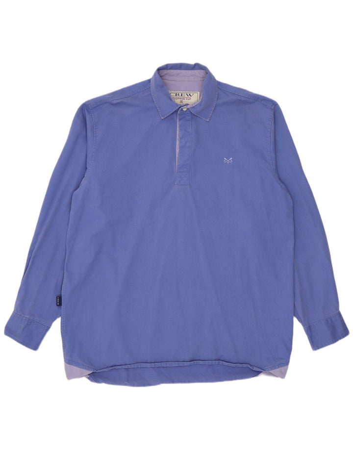 Crew Clothing Mens Pullover Shirt Medium Blue Cotton