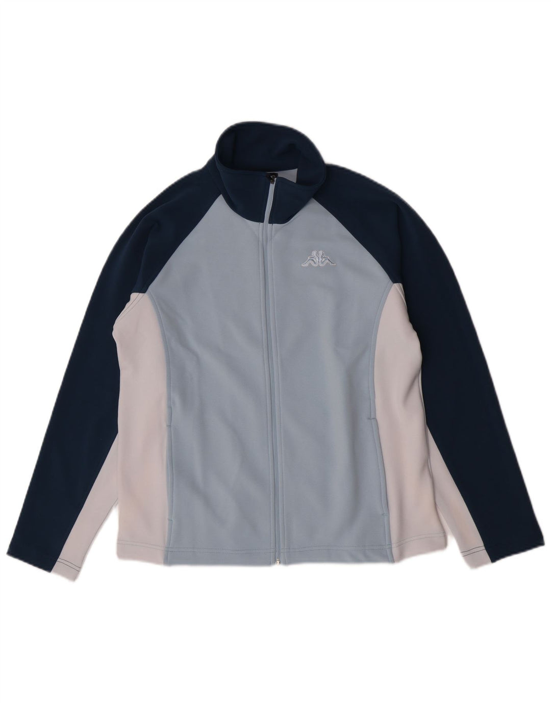 Kappa Womens Tracksuit Top Jacket UK 16 Large Blue Colourblock Polyester
