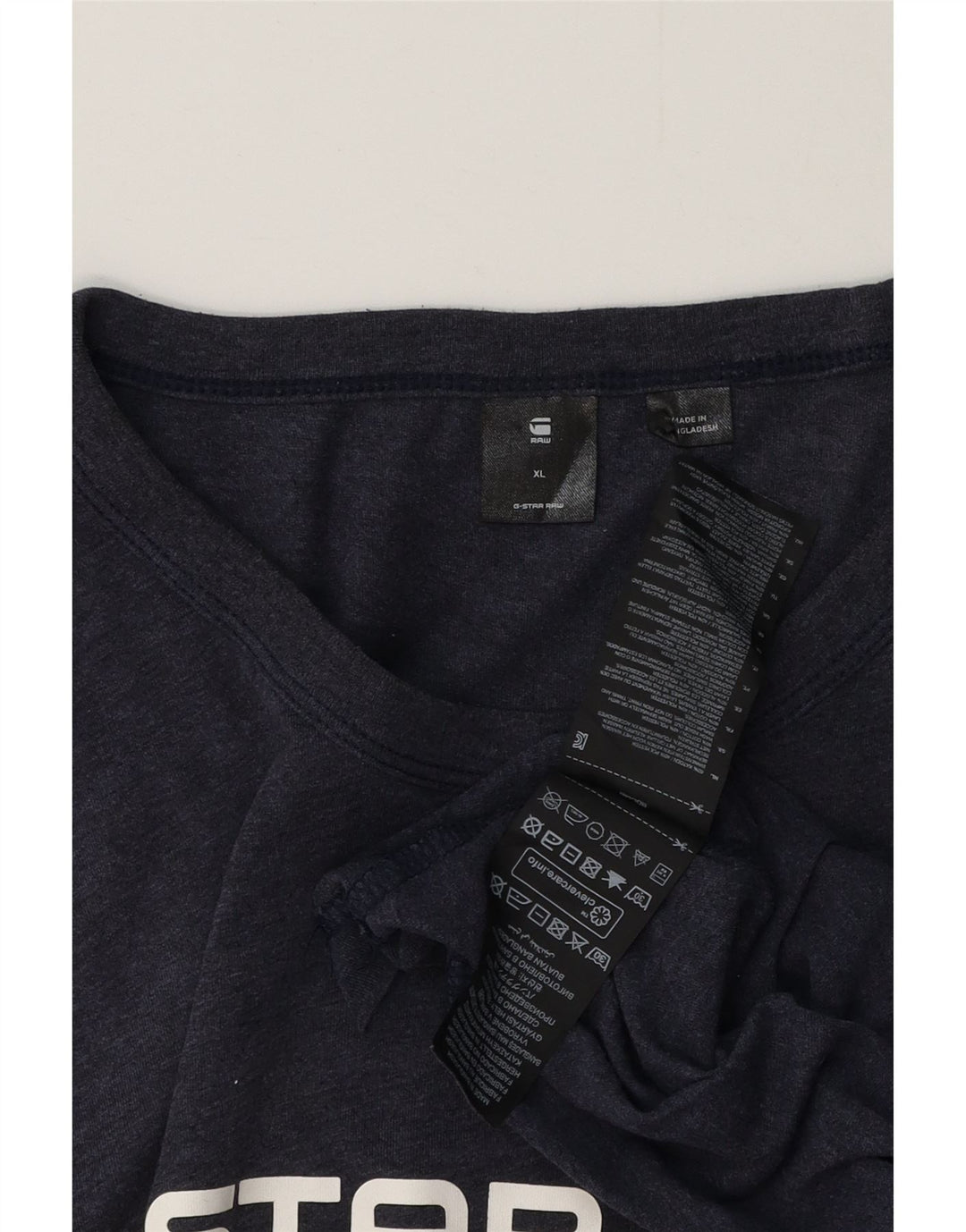 G-STAR Mens Graphic T-Shirt Top XL Navy Blue Cotton