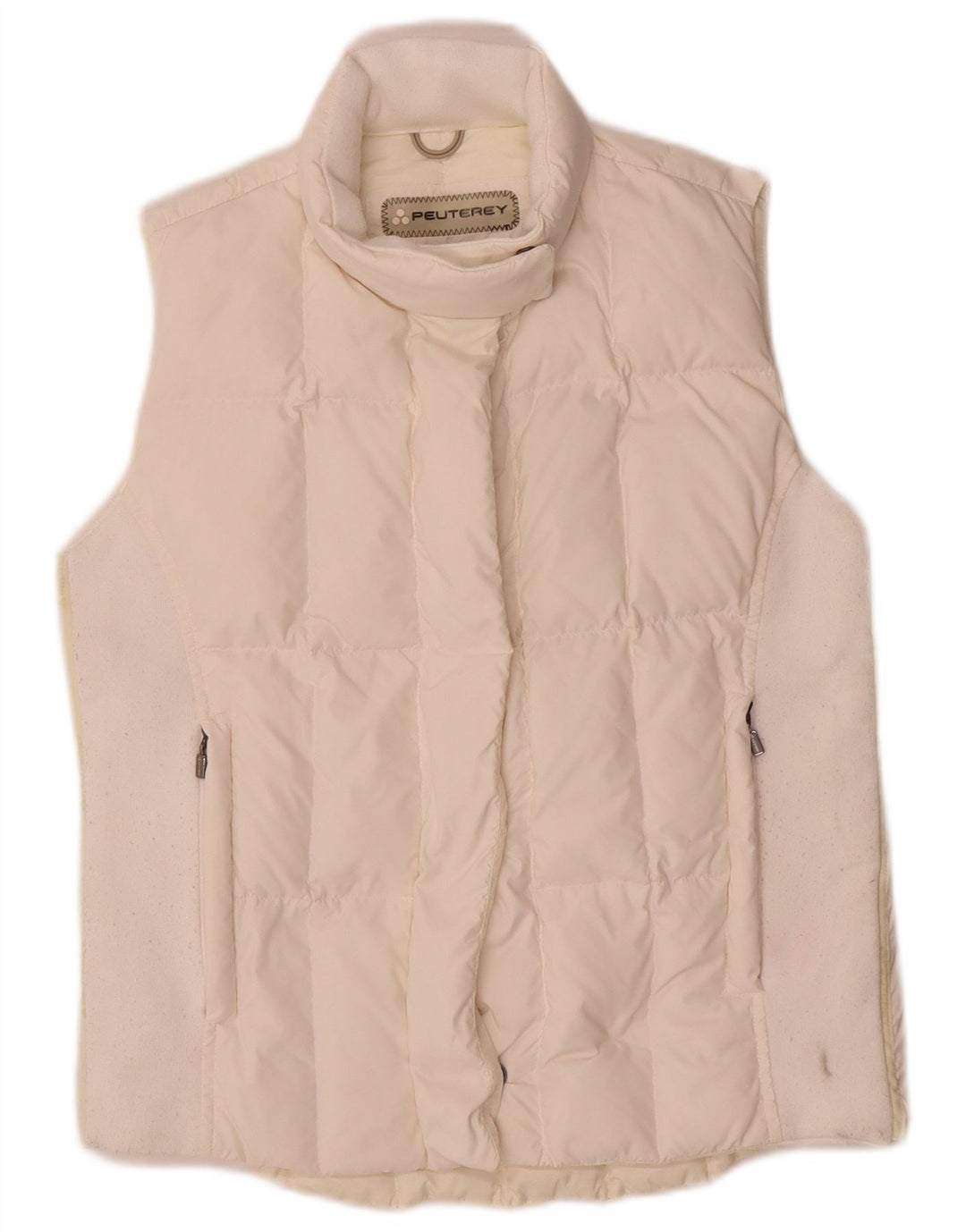 PEUTEREY Womens Padded Gilet EU 42 Large White Nylon
