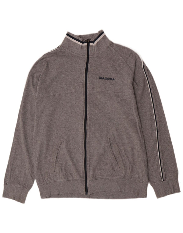 Diadora Mens Tracksuit Top Jacket XL Grey