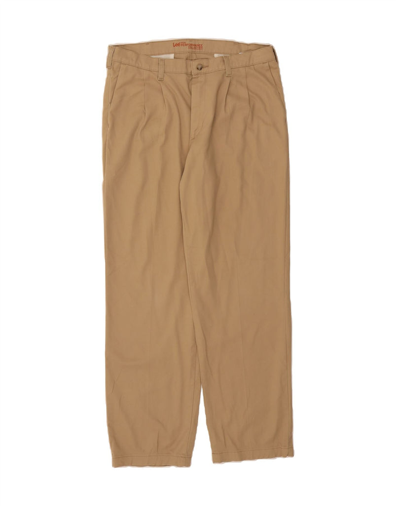 LEE Mens Pegged Chino Trousers W34 L32 Beige Cotton Vintage Lee and Second-Hand Lee from Messina Hembry 