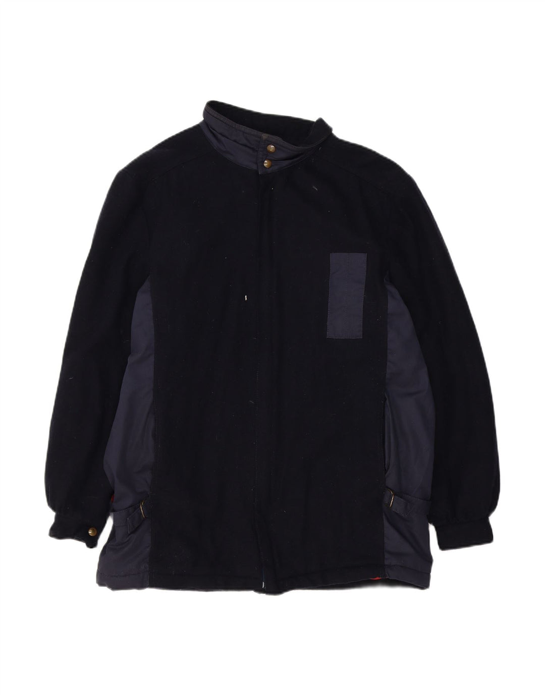 VINTAGE Mens Windbreaker Jacket IT 44 XS Navy Blue Colourblock