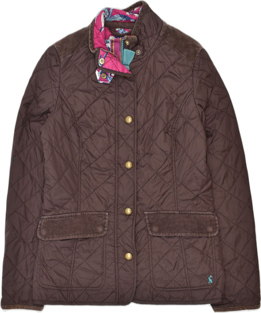 JOULES Womens Quilted Jacket UK 10 Small  Brown Polyamide | Vintage | Thrift | Second-Hand | Used Clothing | Messina Hembry 