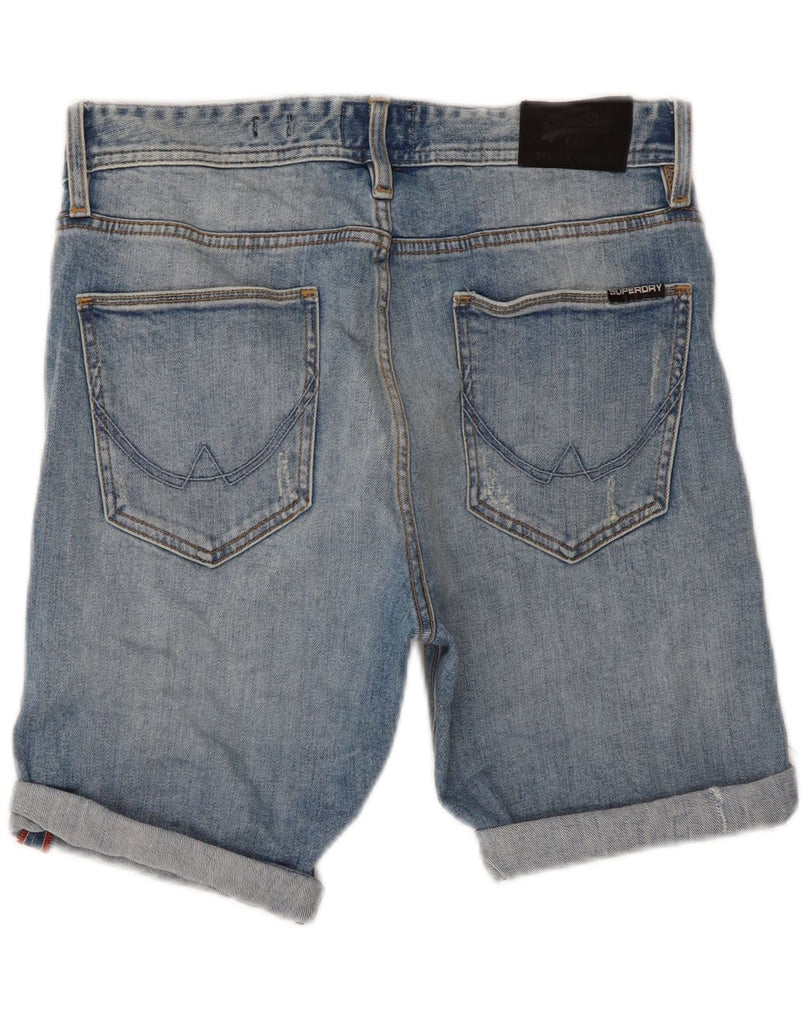 SUPERDRY Mens Slim Denim Shorts W32 Medium  Blue Vintage Superdry and Second-Hand Superdry from Messina Hembry 