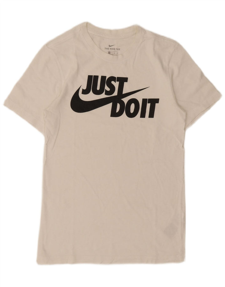 Nike Mens Graphic T-Shirt Top XS White Cotton