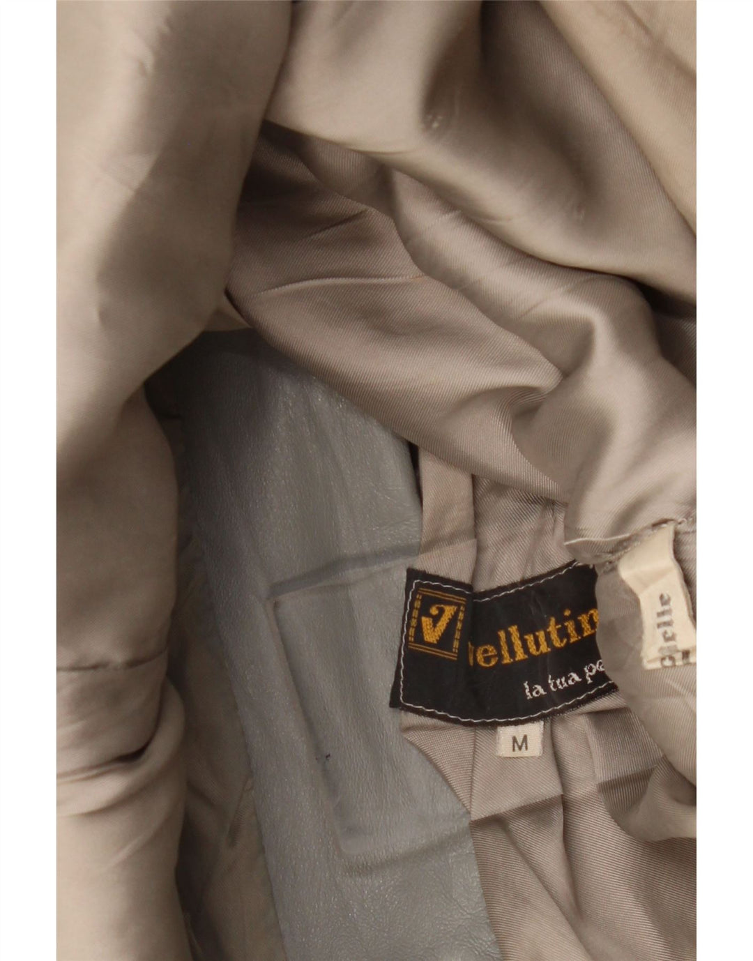 Vintage Womens Leather Jacket UK 14 Medium Grey Leather