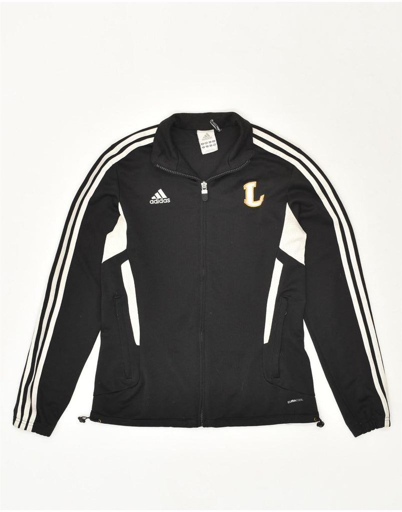 ADIDAS Womens Tracksuit Top Jacket UK 10 Small Black Polyester | Vintage Adidas | Thrift | Second-Hand Adidas | Used Clothing | Messina Hembry 