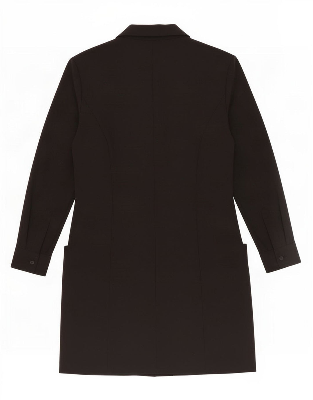 Zara Womens Double Breasted Coat UK 12 Medium Black