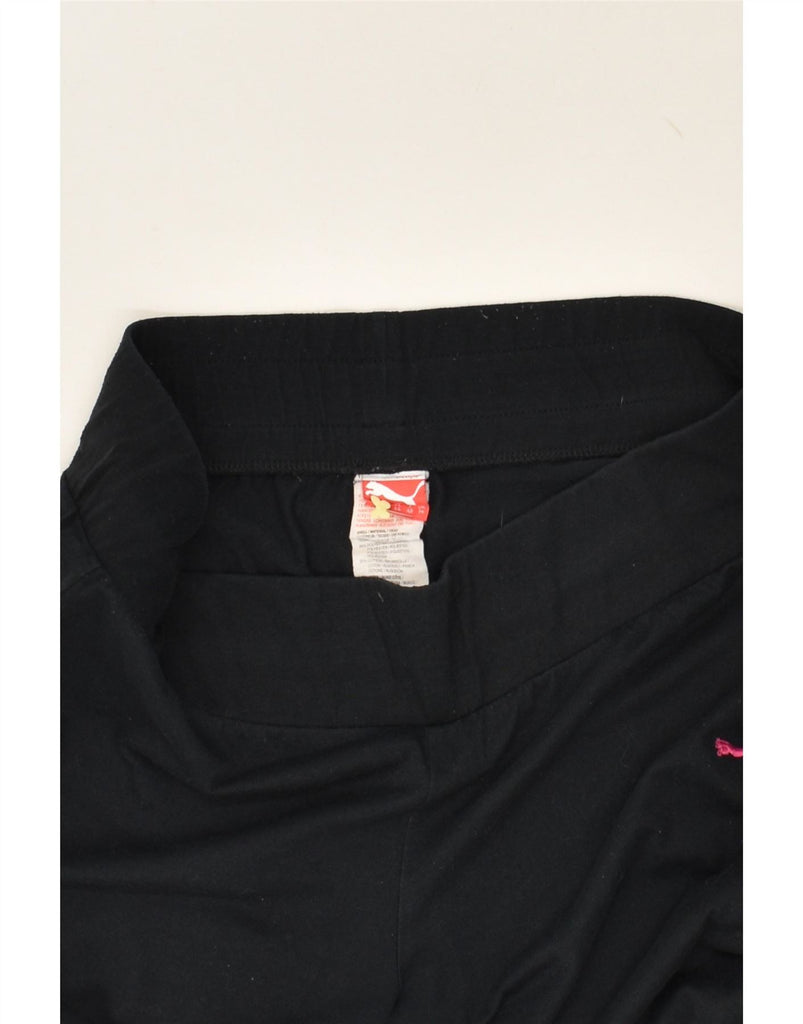 PUMA Womens Tracksuit Trousers Joggers UK 14 Large  Black Polyester Vintage Puma and Second-Hand Puma from Messina Hembry 