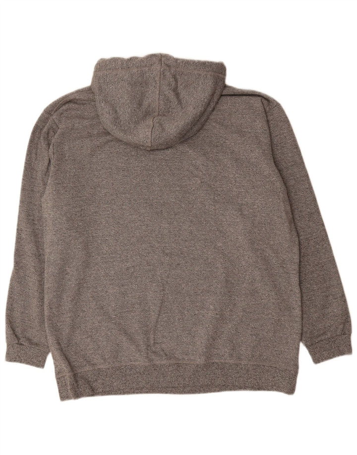 SUPERDRY Mens Graphic Hoodie Jumper Large Grey Flecked Polyester