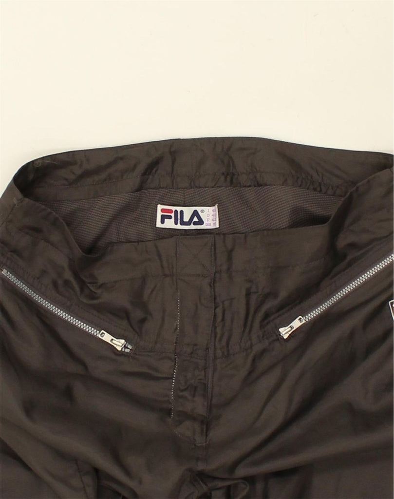 FILA Womens Waterproof Trousers IT 46 Large W32 L31 Grey Nylon | Vintage Fila | Thrift | Second-Hand Fila | Used Clothing | Messina Hembry 