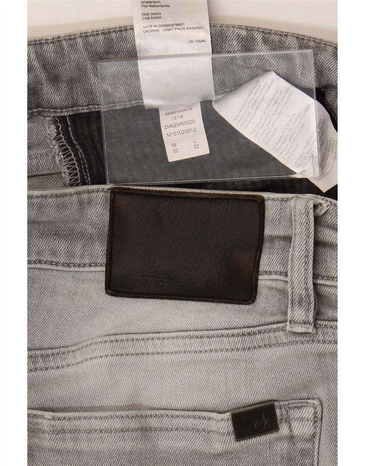 Calvin Klein Mens Slim Jeans W32 L32 Grey Cotton